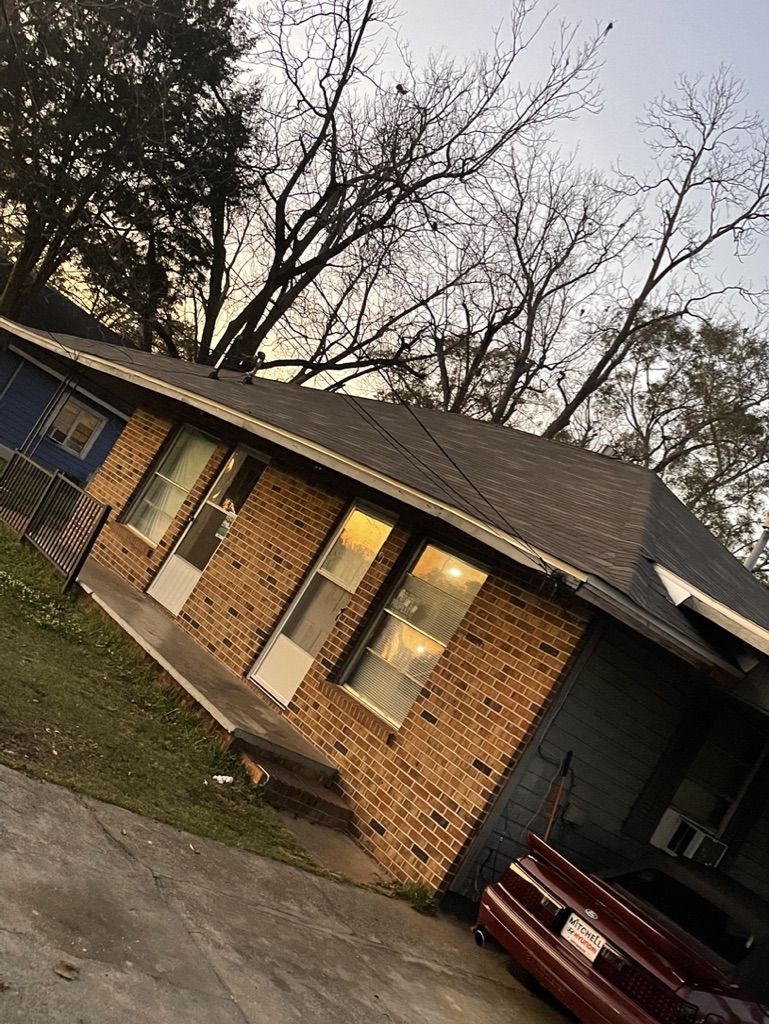 Brick duplex exterior at Mill Avenue